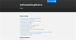 Desktop Screenshot of anthonysteele.co.uk